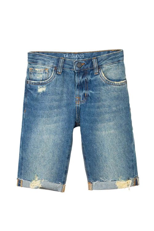 Bermuda Jeans Infantil Masculina Destroyer