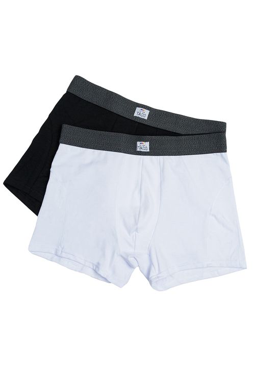 Kit De Cueca Boxer Preto/Branco