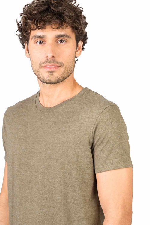 T-Shirt Básica Premium Color Fit Verde Musgo