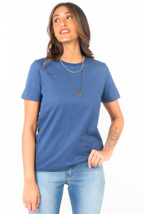 Blusa Básica Azul Marinho