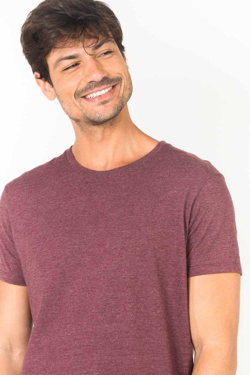 T-Shirt Básica Premium Color Fit Vinho