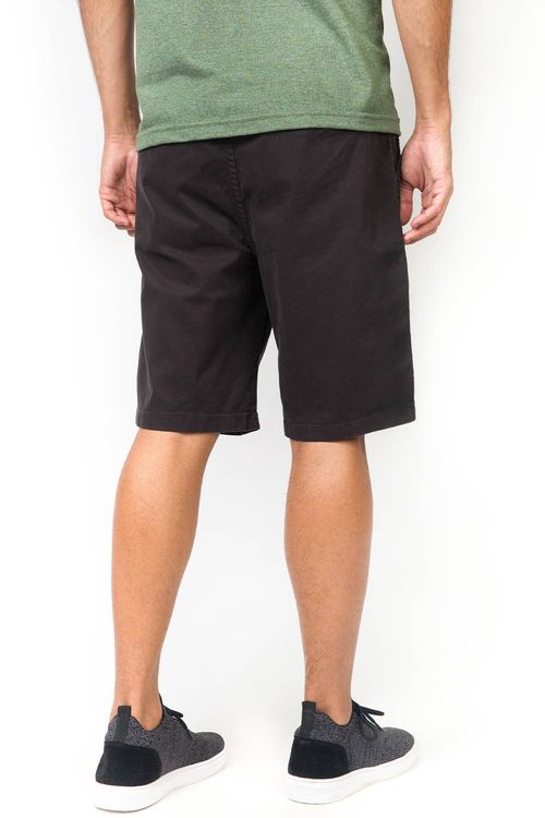 Bermuda Chino Flex Com Cós Elástico Chumbo