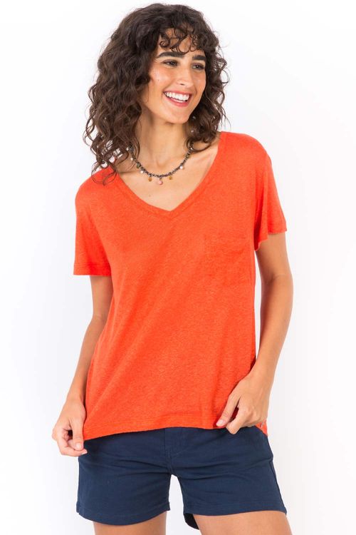 Blusa Viscolinho Laranja