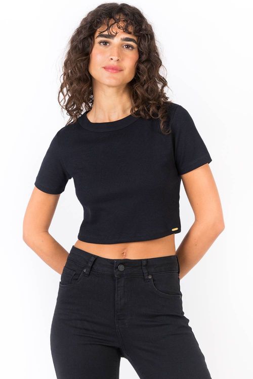 Blusa Cropped Preta