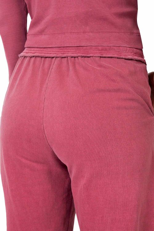 Calça De Moletom Wide Leg Vinho