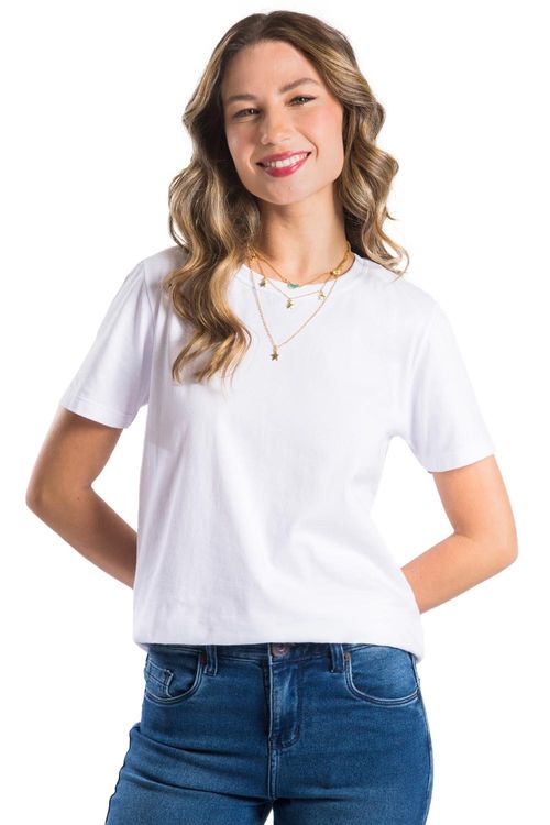 Blusa Básica Egípcia Premium Branca