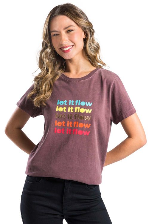 Blusa Estampada Let It Flow Vinho