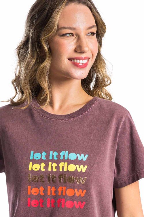 Blusa Estampada Let It Flow Vinho