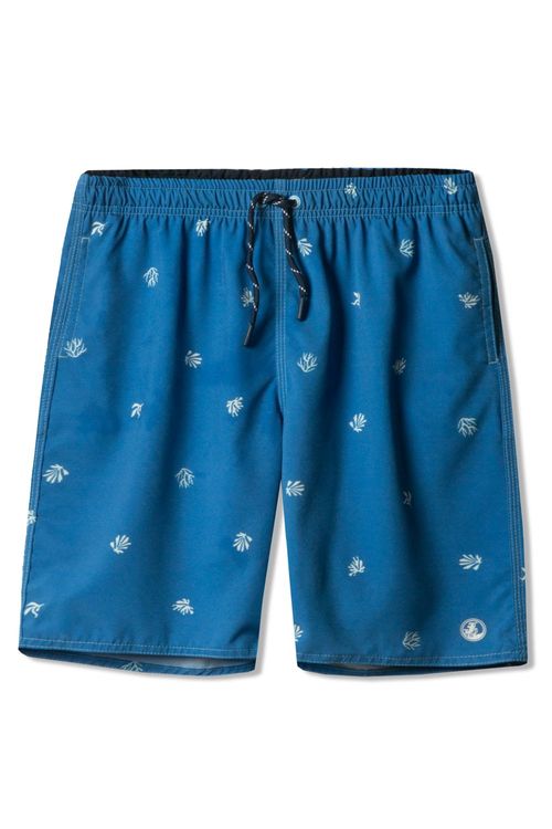 Short Infantil Mini Algas Azul Turquesa