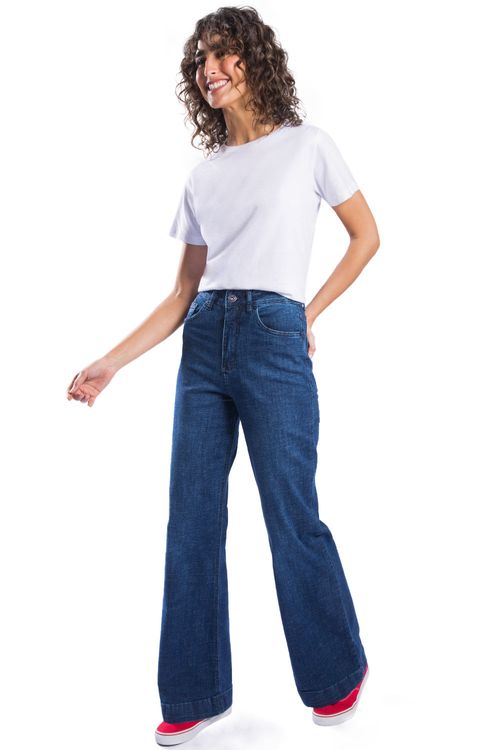 Calça Jeans Wide Leg Premium Stone