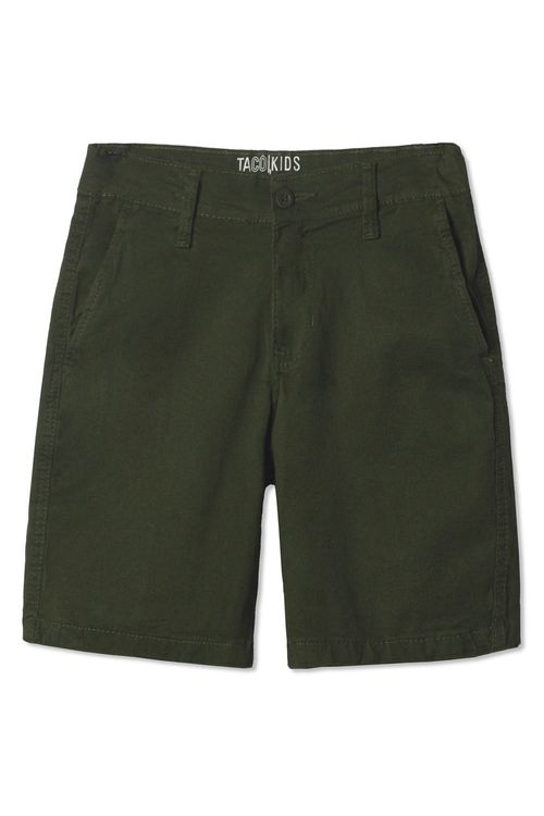 Bermuda Chino Infantil Verde Militar