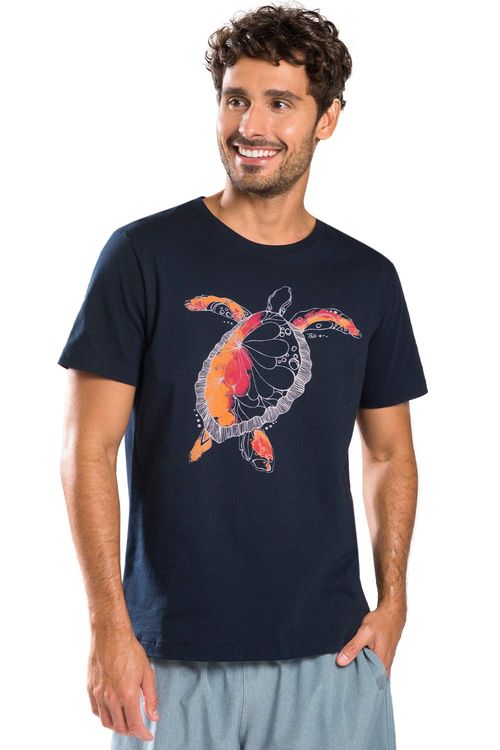 T-Shirt Estampada Turtle Azul Marinho