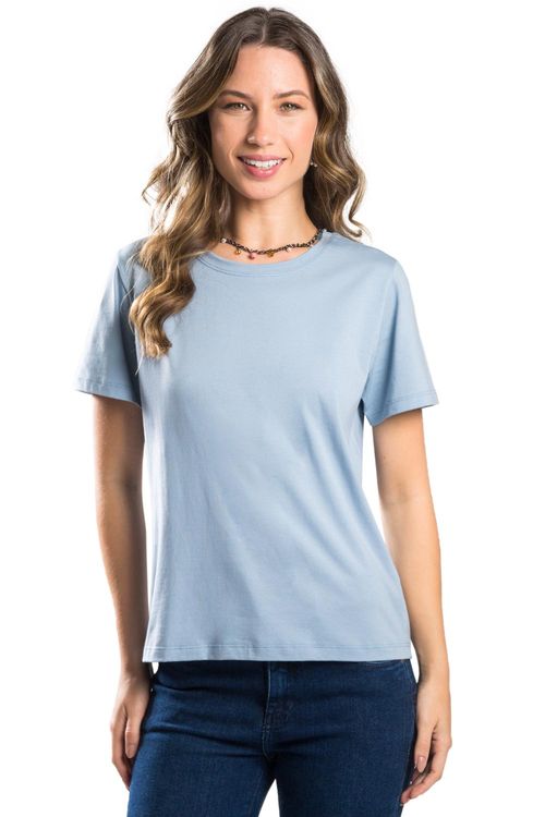 Blusa Básica Egípcia Premium Azul Claro