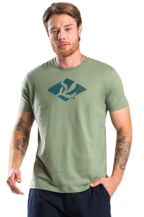 T-Shirt Estampada 3d Verde