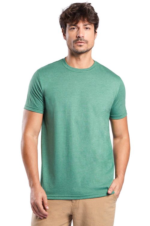 T-Shirt Básica Comfort Mescla Verde Escuro