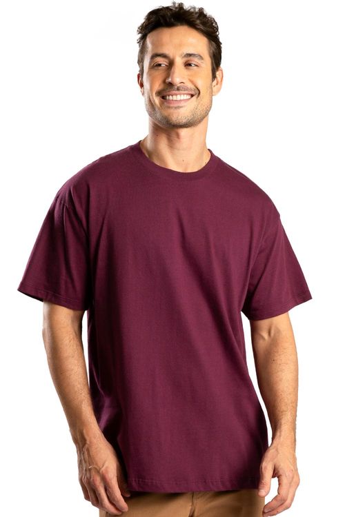 T-Shirt Básica Premium Oversized Vinho