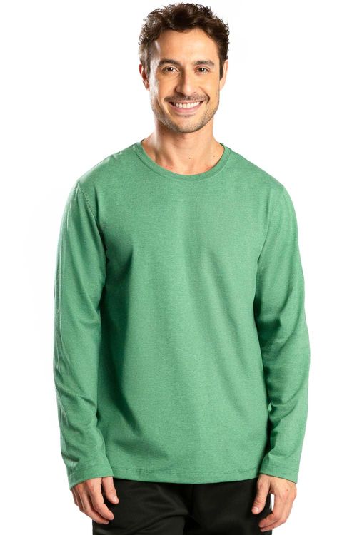 T-Shirt Manga Longa Mescla Verde