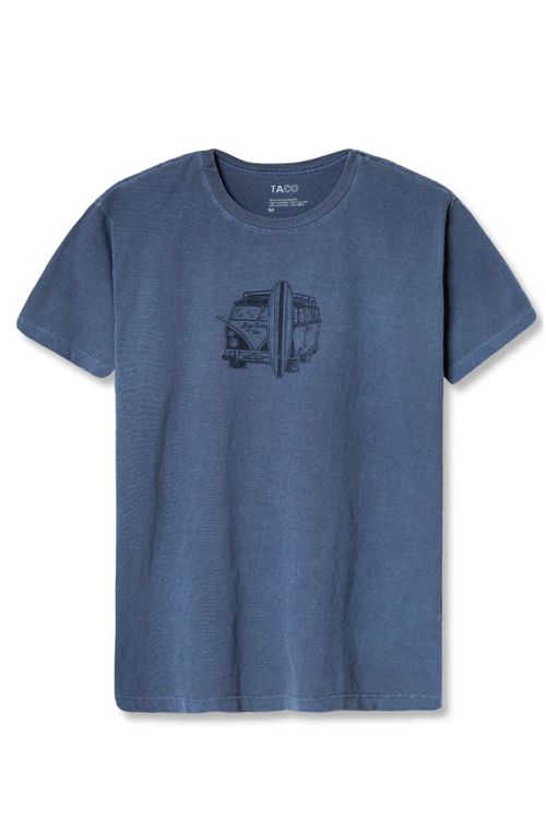 T-Shirt Estampada Stone Ocean Journey Azul Marinho