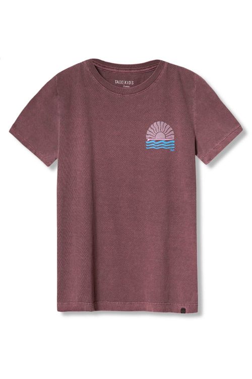 T-Shirt Infantil Estampada Sunny Vinho
