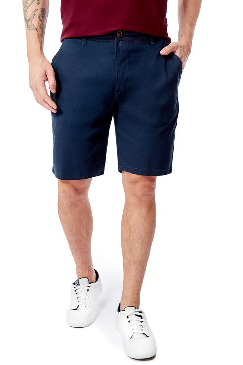 Bermuda Chino Flex Cotelê Azul Marinho