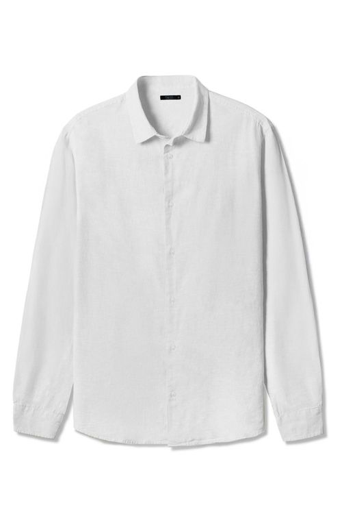 Camisa Linho Manga Longa Branca