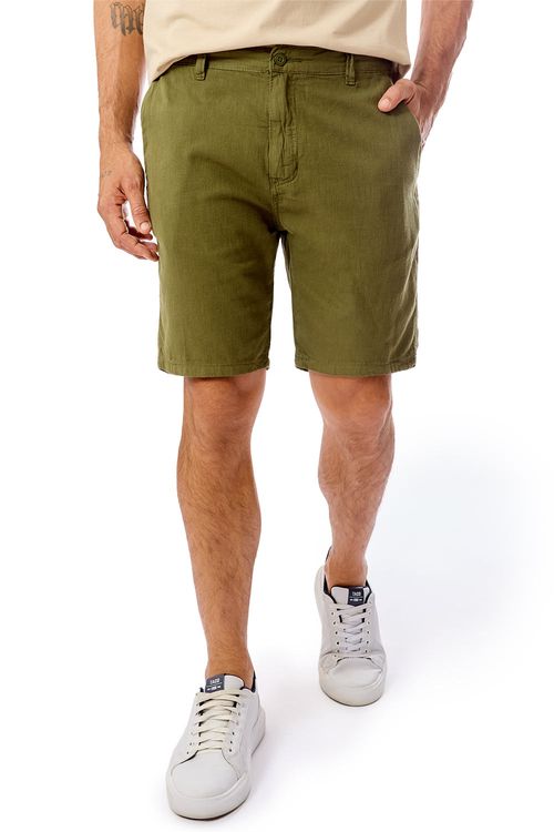 Bermuda Chino Fio Tinto Verde