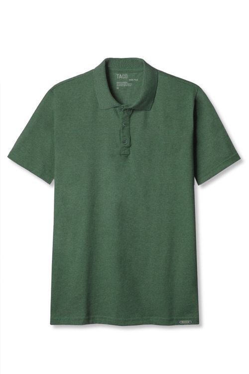 Polo Básica Fit Mescla Verde
