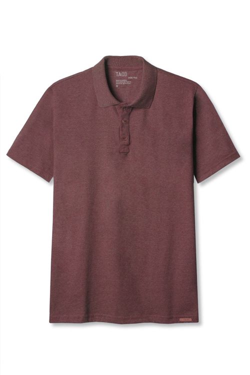 Polo Básica Fit Mescla Vinho