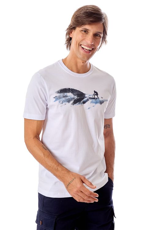 T-Shirt Estampada Soul Surfer Branca