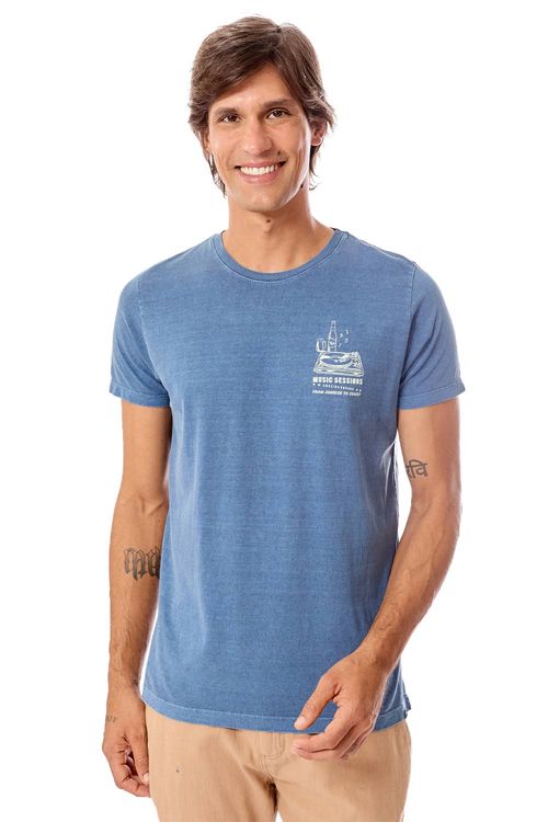 T-Shirt Estampada Stone Music Sessions Azul