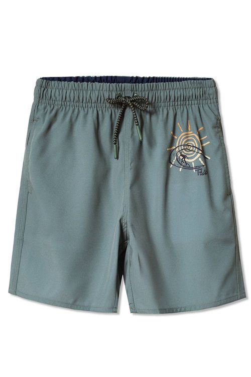Short Infantil Estampado Ocean King Verde Militar