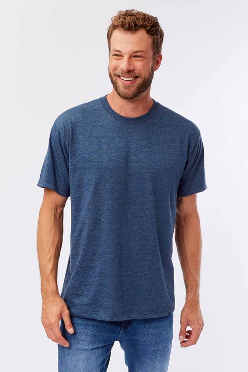 T-Shirt Básica Premium Oversized Azul Marinho