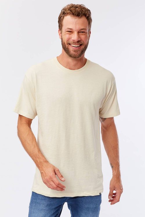 T-Shirt Básica Premium Oversized Off White
