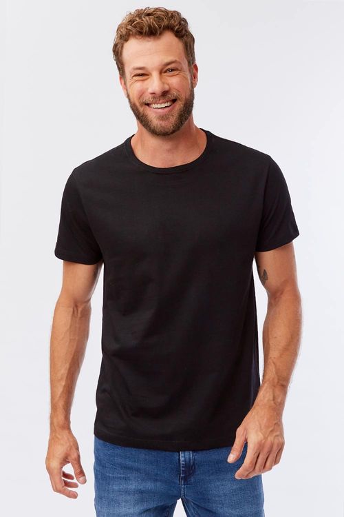 T-Shirt Básica Color Fit Preta