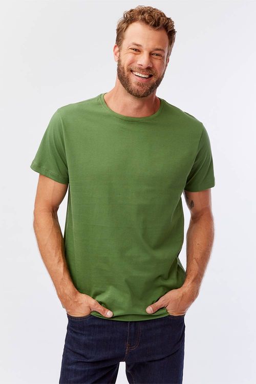 T-Shirt Básica Color Fit Verde Claro