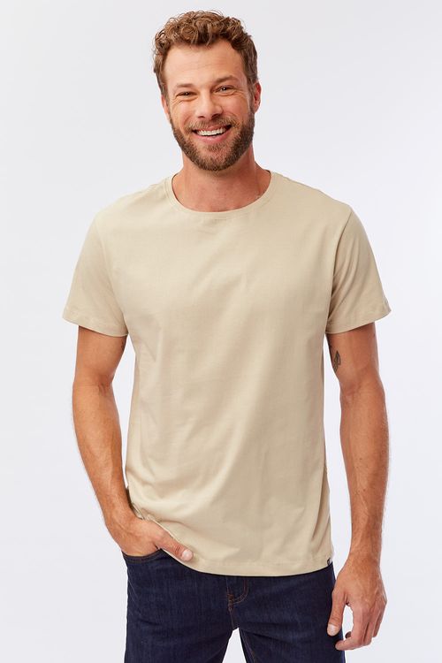 T-Shirt Básica Color Fit Khaki