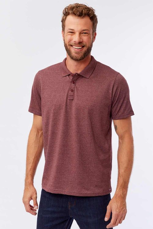 Polo Básica Fit Mescla Vinho